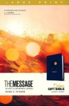 The Message Large Print Deluxe Gift Bible Leatherlook Navy